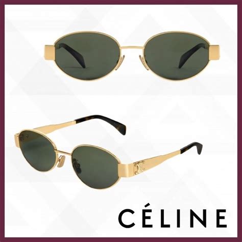 celine metal triomphe|celine triomphe oval metal sunglasses.